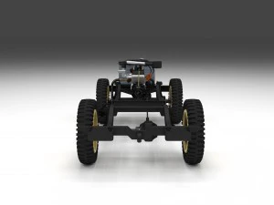 full w chassis jeep willys mb military camo 3D Model