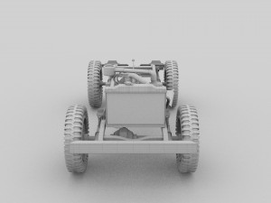 full w chassis jeep willys mb military desert Model 3D