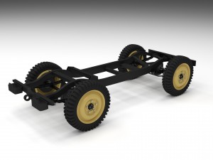 jeep willys chassis 3D Model