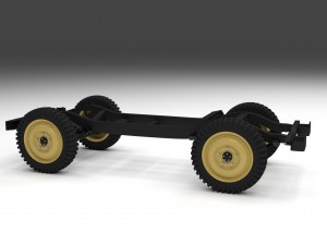 jeep willys chassis 3Dモデル