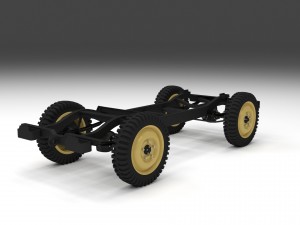 jeep willys chassis 3Dモデル