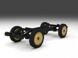 jeep willys chassis 3D Model