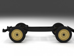 jeep willys chassis 3Dモデル