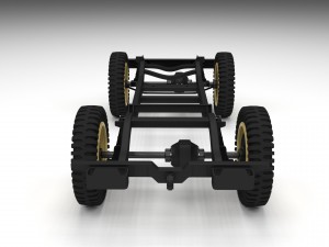 jeep willys chassis 3Dモデル