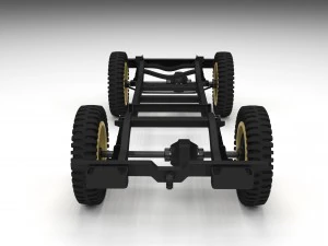 jeep willys chassis 3D Model