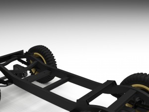 jeep willys chassis 3Dモデル