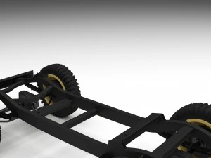 jeep willys chassis 3D Model