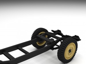 jeep willys chassis 3Dモデル