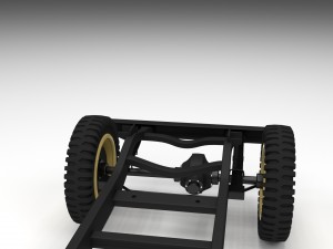 jeep willys chassis 3Dモデル