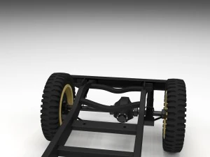 jeep willys chassis 3D Model