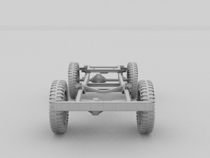 jeep willys chassis 3Dモデル