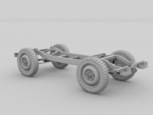 jeep willys chassis 3Dモデル