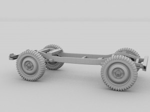 jeep willys chassis 3Dモデル