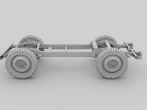 jeep willys chassis 3Dモデル