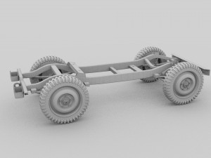 jeep willys chassis 3Dモデル