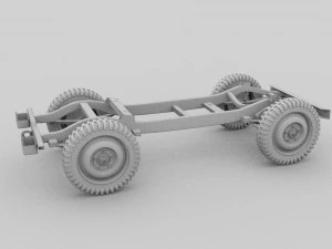 jeep willys chassis 3D Model