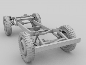 jeep willys chassis 3Dモデル