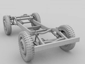 jeep willys chassis 3D Model