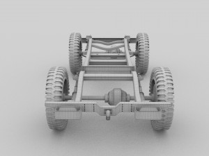 jeep willys chassis 3Dモデル