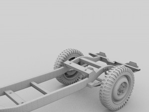 jeep willys chassis 3Dモデル