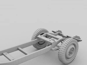 jeep willys chassis 3D Model