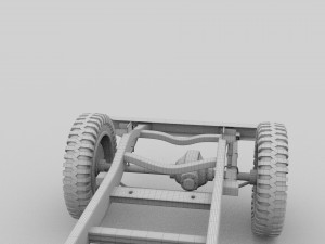 jeep willys chassis 3Dモデル