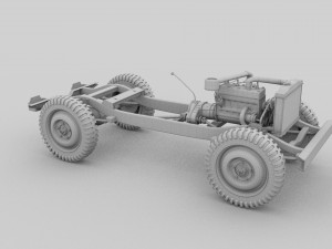 full jeep chassis 3D Модель