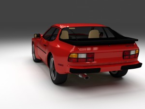 porsche 944 with interior 3D Model