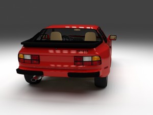 porsche 944 with interior 3D Model