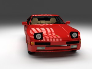 porsche 944 with interior 3D Model
