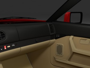 porsche 944 with interior 3D Model