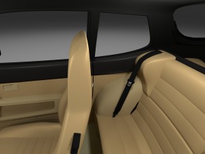 porsche 944 with interior 3D Model