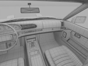 porsche 944 with interior 3D Model
