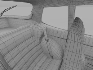porsche 944 with interior 3D Model