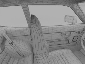 porsche 944 with interior 3D Model