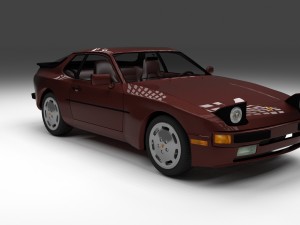 porsche 944s w interior 3D Model