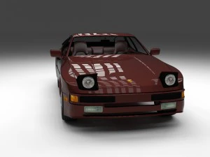 porsche 944s w interior 3D Model