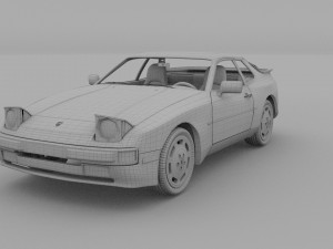 porsche 944s w interior 3D Model