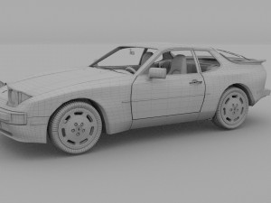 porsche 944s w interior 3D Model