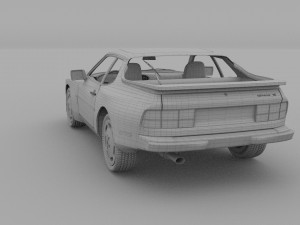 porsche 944s w interior 3D Model