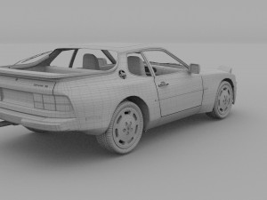 porsche 944s w interior 3D Model