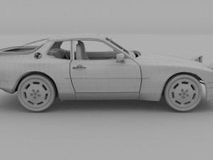 porsche 944s w interior 3D Model