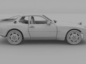 porsche 944s w interior 3D Model