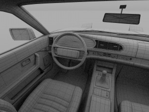 porsche 944s w interior 3D Model