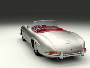 fully modelled mercedes 300sl roadster Model 3D