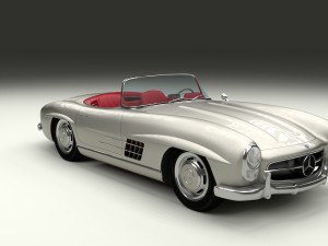 fully modelled mercedes 300sl roadster Model 3D