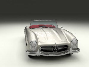 fully modelled mercedes 300sl roadster Model 3D