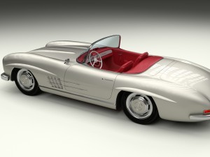 fully modelled mercedes 300sl roadster Model 3D