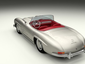 fully modelled mercedes 300sl roadster Model 3D