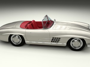 fully modelled mercedes 300sl roadster Model 3D